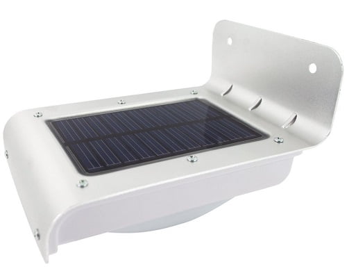 Lámpara solar de aluminio LED The Solar Centre con detector de movimiento barato, lámparas solares LED baratas, chollos lámparas LED