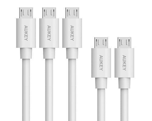 Pack 5 cables carga USB a Micro USB Aukey barato, cables de carga USB baratos, cables de carga para teléfonos baratos, cargadores baratos, chollos en cargadores