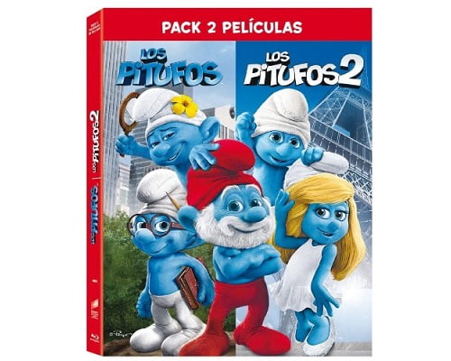 Pack películas Los Pitufos 1 y 2 en Blu-Ray barato, películas en Blu-Ray baratas, películas baratas, chollos en películas, películas infantiles baratas