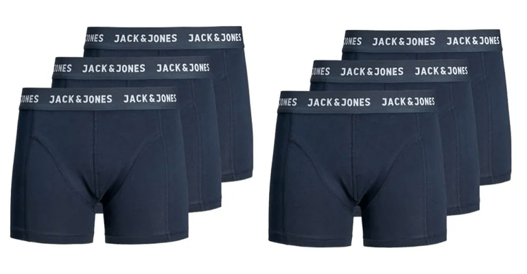 ¡TOMA CHOLLO! Pack de 6 bóxers Jack & Jones sólo 24,95€.