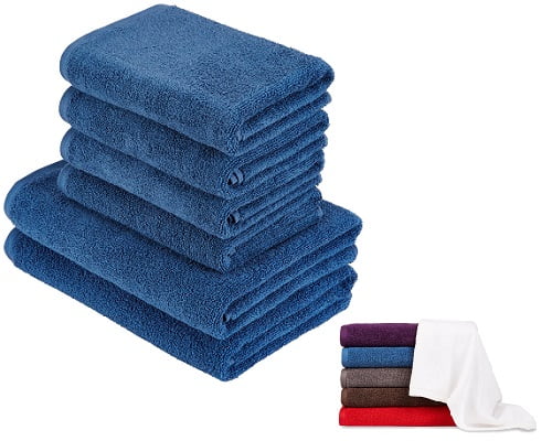 Juego de toallas AmazonBasics Quick Dry Towel Set barato, toallas de algodón baratas, chollos en toallas, ofertas en toallas