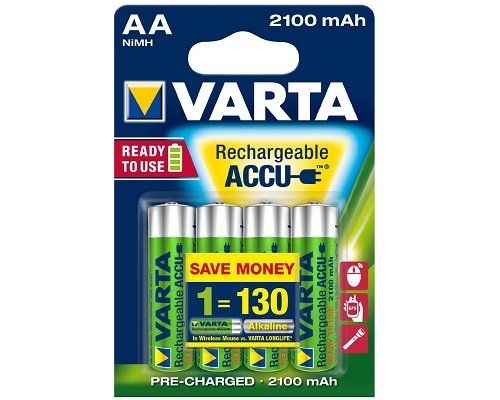 Pilas recargables Varta Accu 2100 mAh baratas, pilas recargables baratas, chollos en pilas recargables