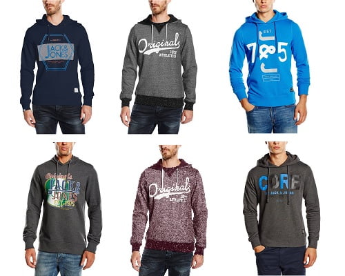 Sudaderas con capucha Jack&Jones baratas, chollos en sudaderas, sudaderas de marca baratas, ofertas en sudaderas de marca