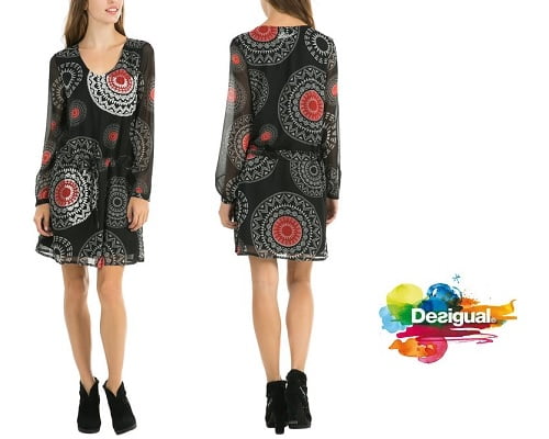 Vestido Desigual Vest Art barato, vestidos baratos, chollos en vestidos, vestidos de marca baratos, ofertas en vestidos, ropa para mujer barata