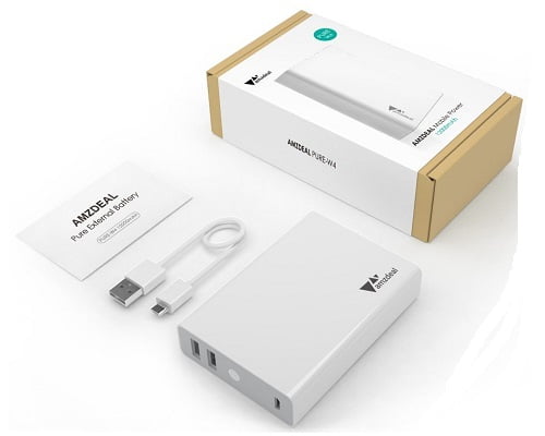 Batería externa Amzdeal 12000mAh barata, baterías externas baratas, chollos en baterías externas, ofertas en baterías externas