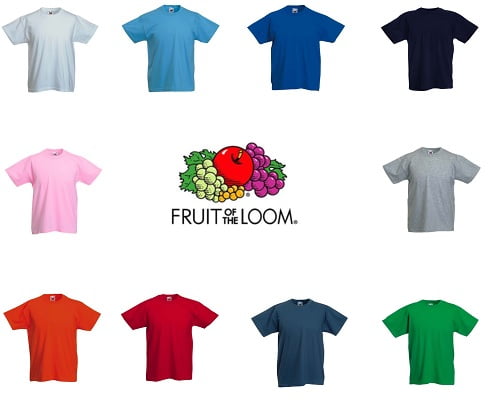 Camisetas infantiles Fruit of de Loom baratas, camisetas infantiles baratas, chollos en camisetas infantiles, ofertas en camisetas de manga corta