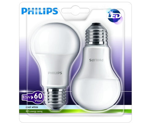 Pack de 2 bombillas LED Philips de 60W baratas, bombillas de LED baratas, chollos en bombillas LED-ofertas bombillas LED
