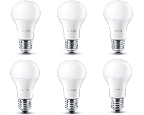 Pack de 6 bombillas de LED Philips barato, bombillas de LED baratas, chollos en bombillas de LED, ofertas en bombillas de LED