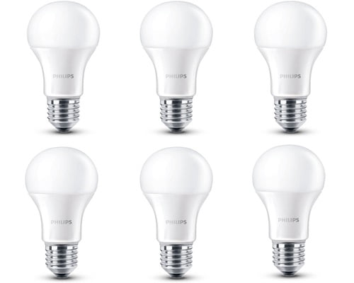 Pack de 6 bombillas de LED Philips barato, bombillas de LED baratas, chollos en bombillas de LED, ofertas en bombillas de LED