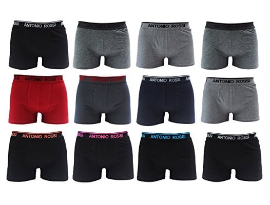 Pack de 12 calzoncillos boxer Antonio Rossi barato, boxers baratos, chollos en boxers, calzoncillos baratos, chollos en calzoncillos, ropa interior barata