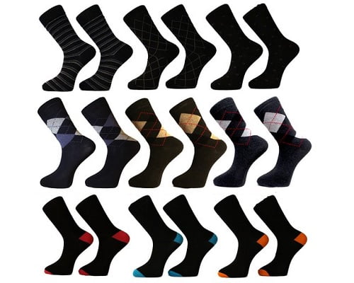 Pack de 12 pares de calcetines FM London baratos, calcetines baratos, chollos en calcetines, ofertas en calcetines