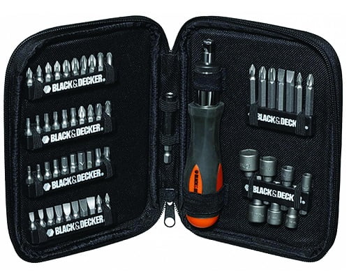 Kit atornillador de carraca de 56 piezas Black and Decker A7104-XJ barato, herramientas baratas, chollos en herramientas, ofertas en herramientas