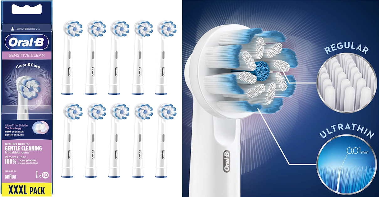 Comrpar pack 10 cabezales de recambio Oral-B Sensitive Clean baratos, ofertas en cabezales de recambio, cabezales Oral-B baratos