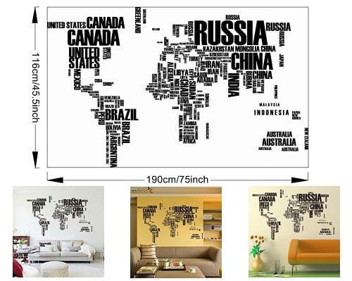 Vinilo mapa del mundo barato, vinilos baratos, chollos en vinilos, ofertas en vinilos, pegatinas de pared baratas