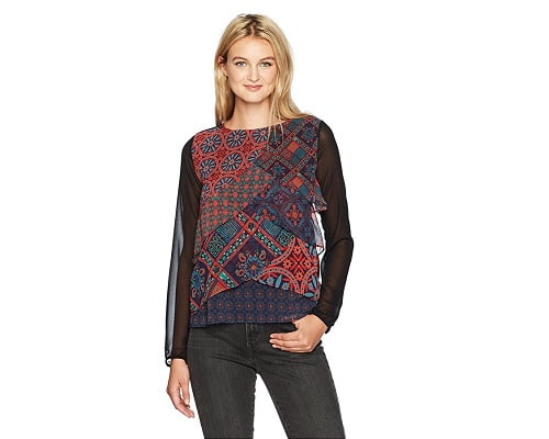 Blusa de Desigual Capas Birmania barata, ropa barata, ofertas en ropa, chollos en ropa