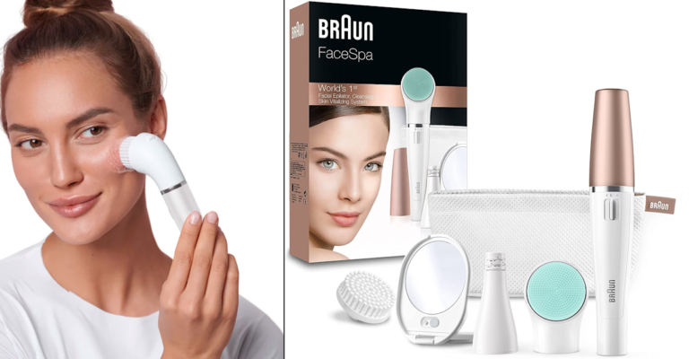 Idea de regalo para el Día de la Madre: Depiladora facial y cepillo de limpieza Braun FaceSpa 851V sólo 54,58€. ¡Ahorra 45€!