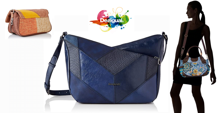 Bolsos Desigual con un 50% de descuento, bolsos de marca baratos, ofertas en bolsos de marca