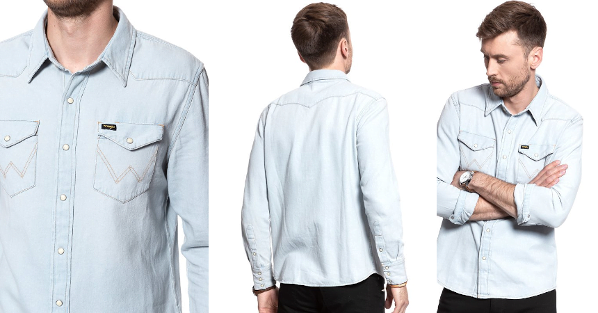Camisa vaquera Wrangler Icons barata, ofertas en ropa de marca