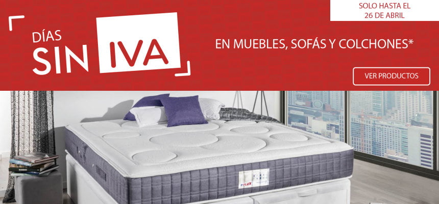Colchones baratos en Conforama en los Días sin IVA, ofertas en colchones Colchones baratos en Conforama en los Días sin IVA, ofertas en colchones