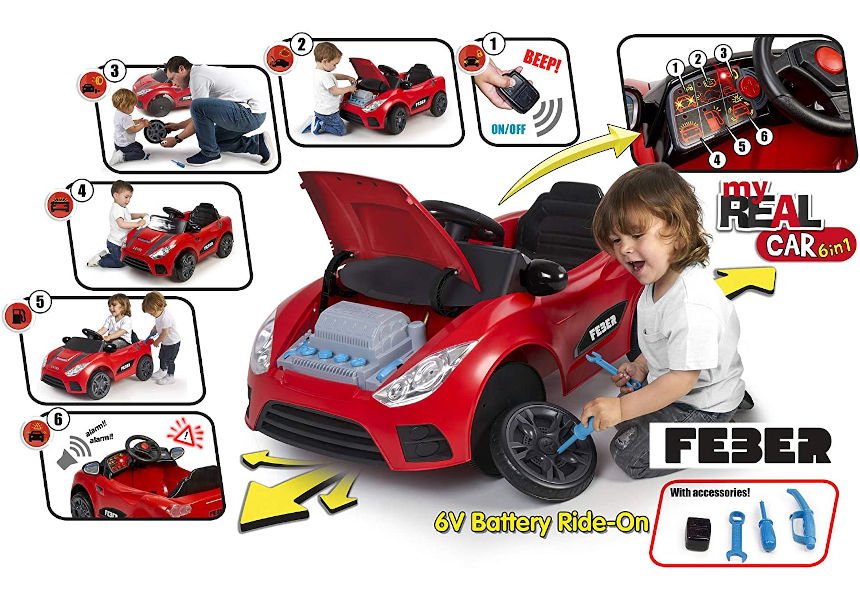 Coche eléctrico a batería FEBER My Real Car barato, juguetes baratos, ofertas para niños oferta