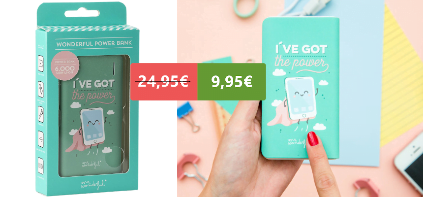Power bank Mr Wonderful barata, ofertas en electronica