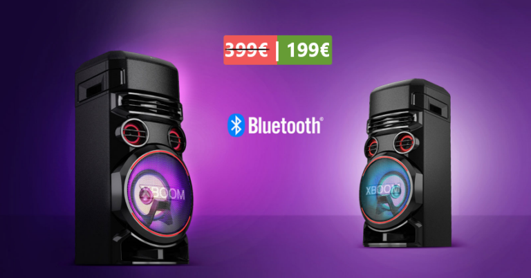 ¡TOMA CHOLLO! Altavoz Bluetooth LG XBOOM RN7 solo 199,20 euros. 50% de descuento.