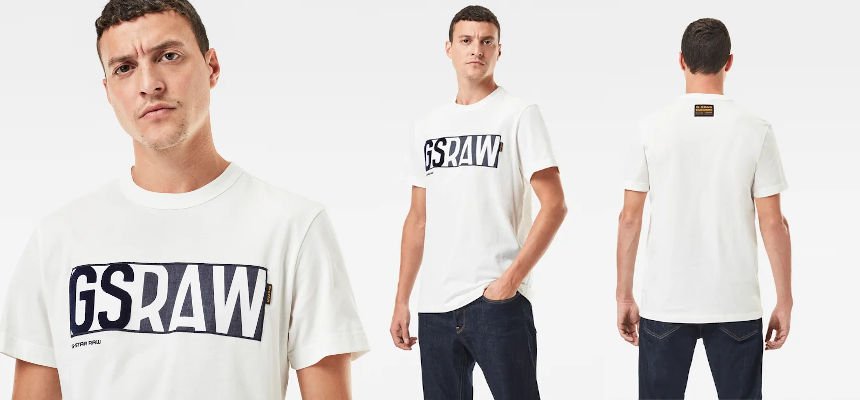 Camiseta G-Star Raw Denim Logo barata Camiseta G-Star Raw Denim Logo barata, ofertas en ropa de marca
