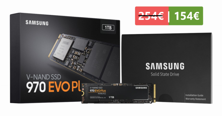 ¡TOMA CHOLLO! Disco SSD Samsung 970 EVO Plus de 1TB solo 154 euros. Ahorra más de 100 euros.