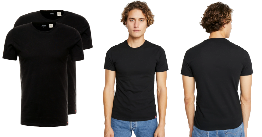 Pack de 2 camisetas Levis baratas, ofertas en ropa de marca