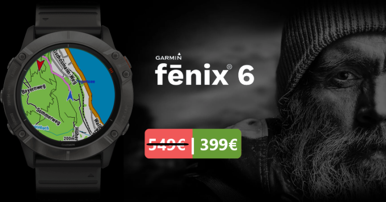 ¡TOMA CHOLLO! Pulsómetro GPS Garmin Fēnix 6 solo 399,99 euros. Descuento de 150 euros.