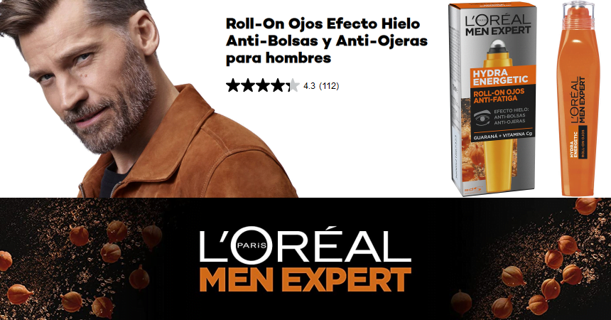 Roll-On ojos L'Oreal Paris Men Expert Hydra Energetic barato, ofertas en productos de cuidado personal