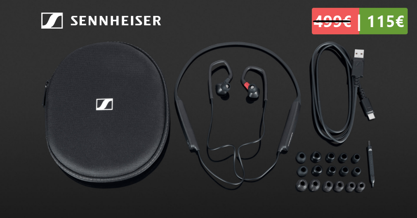 Auriculares audiófilos inalámbricos Sennheiser IE 80S BT baratos, ofertas en auriculares Bluetooth