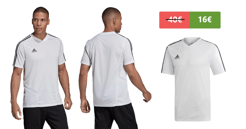 Camiseta Adidas Tiro 19 barata, ofertas en ropa de marca