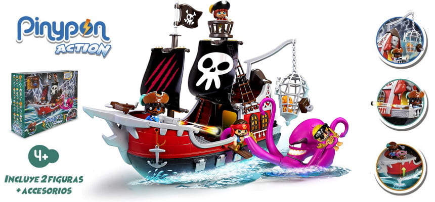 Juguete Pinypon Action - Barco pirata ataque al kraken barato Juguete Pinypon Action - Barco pirata ataque al kraken barato, ofertas en juguetes