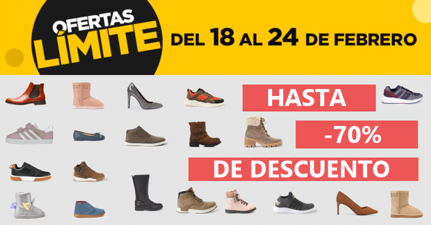 CHOLLO! Ofertas Límite Horas: de descuento en calzado.