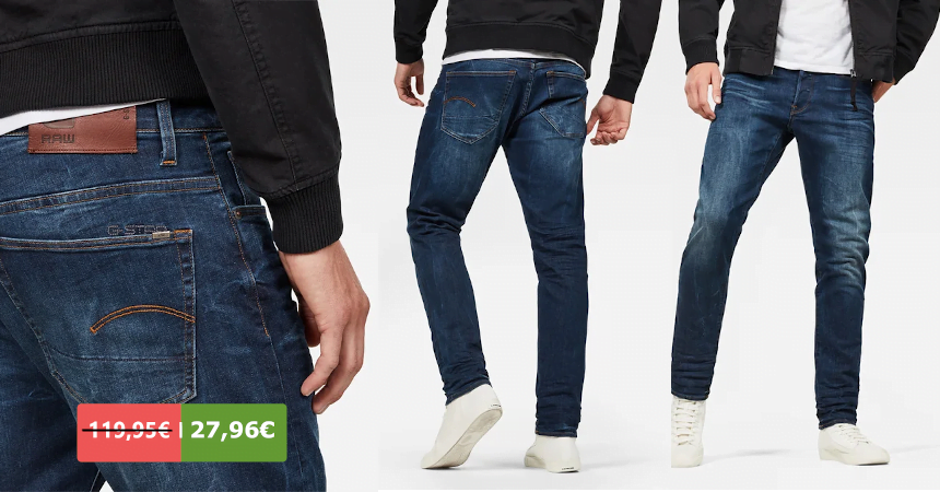 Pantalones vaqueros G-Star Raw 3301 Straight Tapered baratos, ofertas en ropa de marca