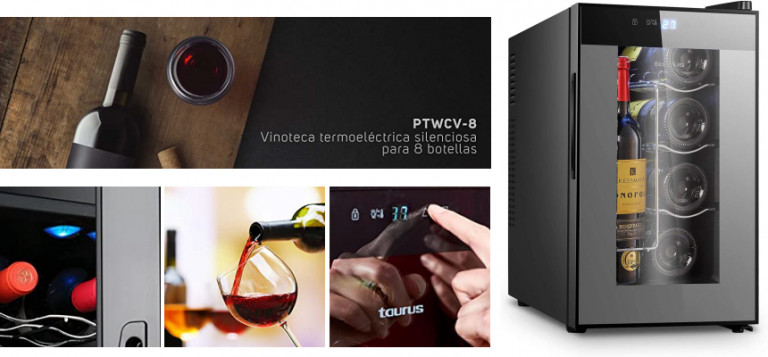 ¡TOMA CHOLLO! Vinoteca Taurus PTWCV-8 solo 93,22 euros. Ahorras 106 euros.
