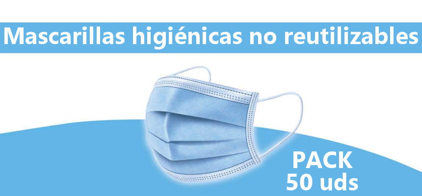 Pack 50 mascarillas higiénicas baratas Pack 50 mascarillas higiénicas baratas, ofertas en mascarillas