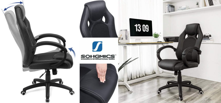 Silla gaming Songmics Racing OBG56B barata Silla gaming Songmics Racing OBG56B barata, ofertas en sillas gaming