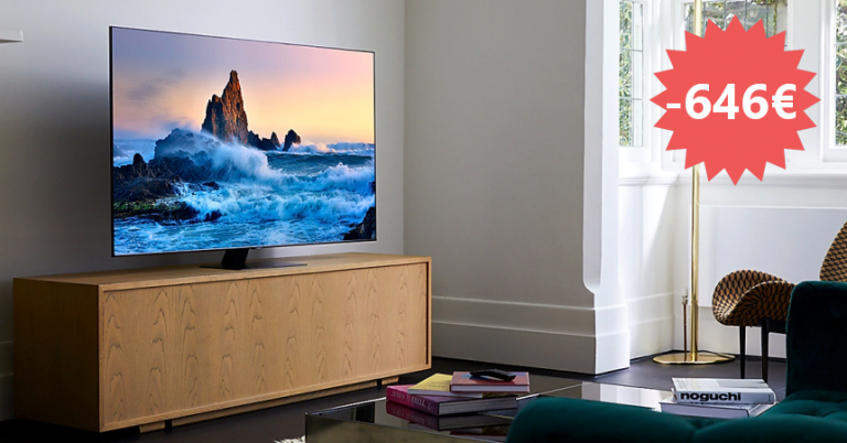 ¡TOMA CHOLLO! Televisor QLED Samsung QE65Q80T solo 1.102,50 euros. Ahorras 646 euros.