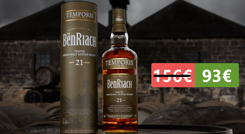 Whisky escocés BenRiach Temporis 21 barato, ofertas en whisky
