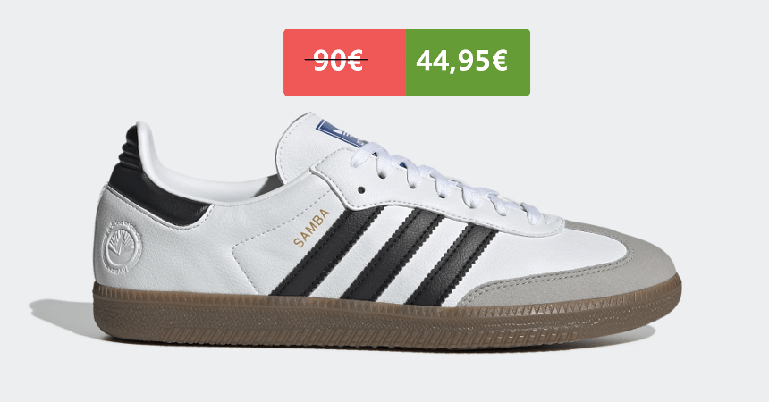 a tiempo jefe Universidad CHOLLO! Zapatillas Adidas Samba Vegan 44,95€. (-50%)