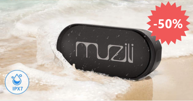 ¡TOMA CUPÓN! Altavoz Bluetooth Muzili IPX7 solo 13,99 euros. Ahorras 14 euros.