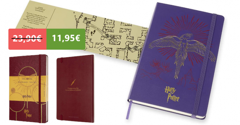 ¡TOMA CHOLLO! Libreta Moleskine Harry Potter edición limitada solo 11 euros. 54% de descuento. Mínimo histórico.
