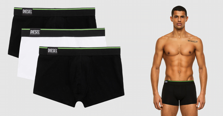 Pack de 3 boxers Diesel baratos, ropa de marca barata