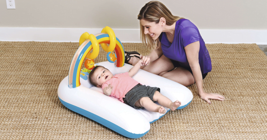Colchoneta hinchable y cambiador Bestway barata, ofertas para bebés
