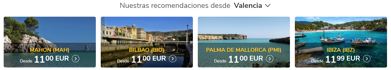 Vuelos baratos en Vueling desde Valencia