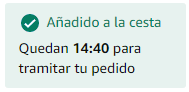 La famosa cuenta atrás añadir a la cesta de Amazon
