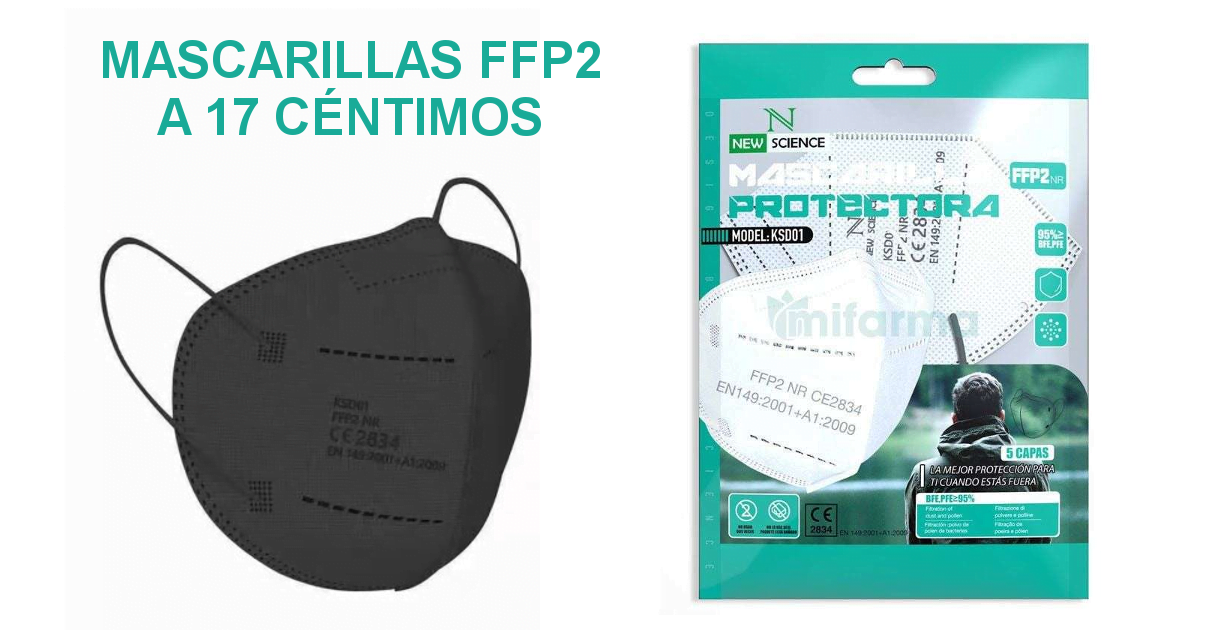 Mascarillas FFP2 baratas, ofertas en mascarillas