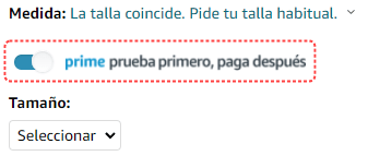 Prime prueba primero, paga después Amazon